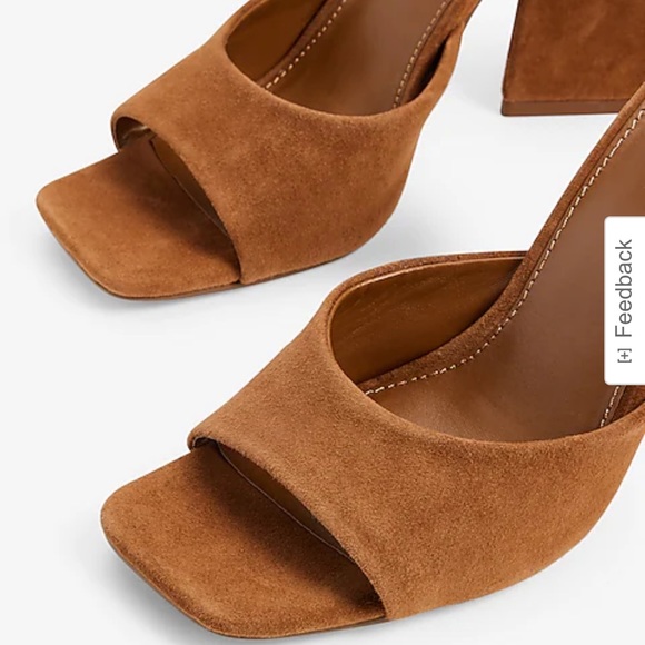 Suede Wide Block Heel Sandals - Picture 3 of 7